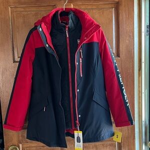 Tommy Hilfiger Red and Black Ski Jacket